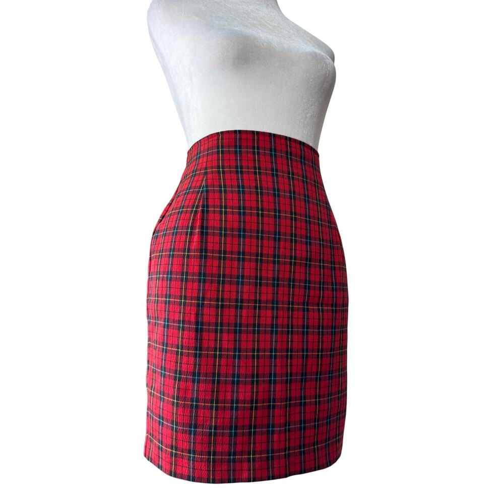 Vintage ‘90s The Limited Red & Black Plaid Mini Skirt